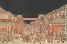 Sakaicho Fukiyacho Kaomise Yoshibai no Zu, ca. 1780. Creator: Utagawa Toyoharu