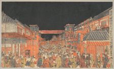 Sakaicho Fukiyacho Kaomise Yoshibai no Zu, ca. 1780. Creator: Utagawa Toyoharu
