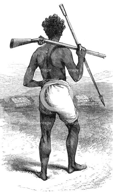 Sakalave policeman, Madagascar, 1881. Creator: Unknown.