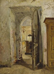 Sakaristo's door, 1871. Creator: Karl Emanuel Jansson