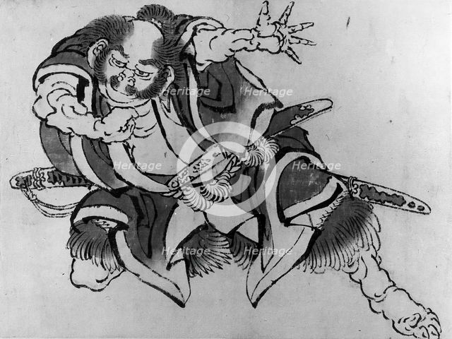 Sakata Kintoki, 18th-19th century. Creator: Hokusai.