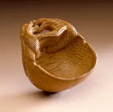 Sake Cup Shaped like a Buddhist Gong, 19th century. Creator: Unknown