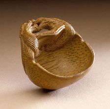 Sake Cup Shaped like a Buddhist Gong, 19th century. Creator: Unknown