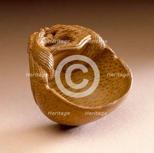 Sake Cup Shaped like a Buddhist Gong, 19th century. Creator: Unknown.