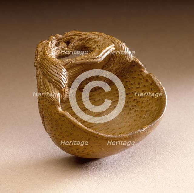 Sake Cup Shaped like a Buddhist Gong, 19th century. Creator: Unknown.