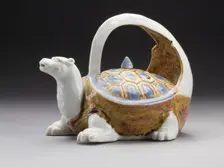Sake Flask in the Form of a Long-tailed Turtle, 19th century. Creator: Unknown