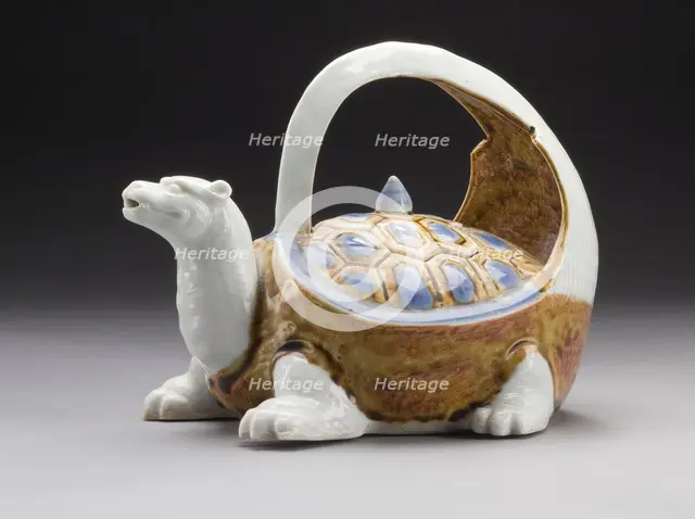 Sake Flask in the Form of a Long-tailed Turtle, 19th century. Creator: Unknown.