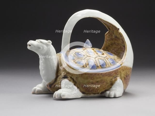 Sake Flask in the Form of a Long-tailed Turtle, 19th century. Creator: Unknown.
