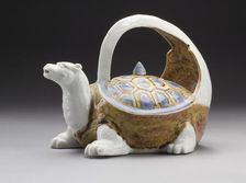 Sake Flask in the Form of a Long-tailed Turtle, 19th century. Creator: Unknown