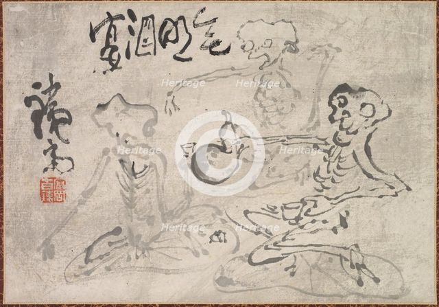 Sake Party with No Light, late 1800s-early 1900s. Creator: Tomioka Tessai (Japanese, 1836-1924).