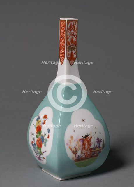 Saki Bottle, c. 1730. Creator: Meissen Porcelain Factory (German); Johann Gregor Herold (German, 1696-1775), probably by.