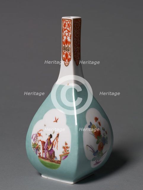 Saki Bottle, c. 1730. Creator: Meissen Porcelain Factory (German); Johann Gregor Herold (German, 1696-1775), probably by.
