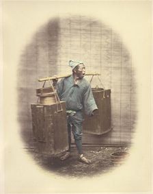 Saki Seller, 1868. Creator: Felice Beato