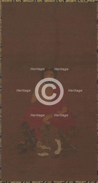 Sakyamuni Seated Upon Three Demon-like Creatures, Possibly Yuan to early Ming dynasty, 14th-15th cen Creator: Unknown.