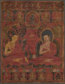 Sakyamuni with a Disciple Thangka, 14th century. Creator: Unknown