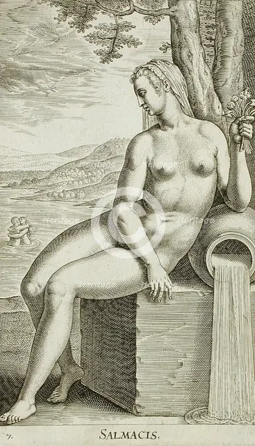 Salamacis, 1587. Creator: Philip Galle.
