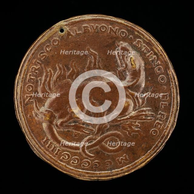 Salamander in Flames [reverse], 1504. Creator: Unknown.