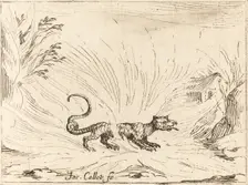 Salamander Surrounded by Flames. Creator: Jacques Callot