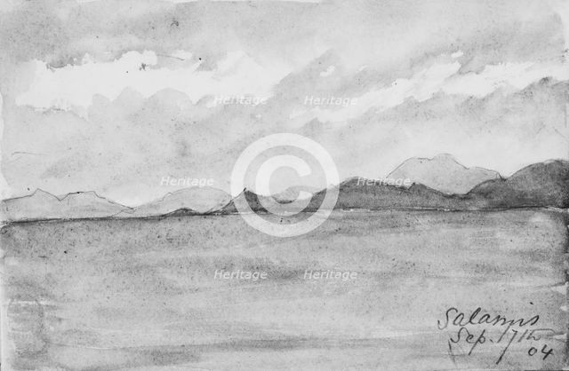 Salamis (from Sketchbook), 1904. Creator: Mary Newbold Sargent.