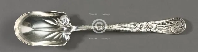 Salad Spoon and Fork Set (Pattern "Vine"), c. 1872-80. Creator: Tiffany & Co. (American, New York, est. 1837).