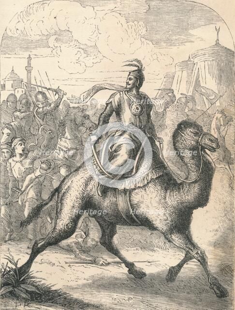 Saladin Escaping on a swift Dromedary, 1869. Artist: Unknown