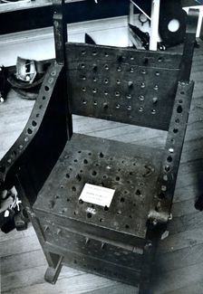 Sale of torture instrument at Sotheby's, London, 1968. Creator: Unknown