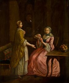 Sale of a Bonnet, 18th century. Creator: Unknown
