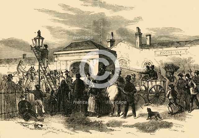 'Sale of Hyde Park Turnpike', c1876. Creator: Unknown.
