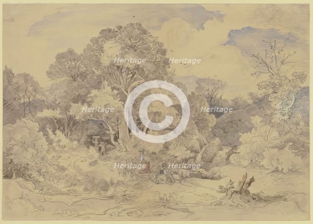 Salesius Hill near Teplitz in Bohemia, 1841. Creator: Ludwig Richter.