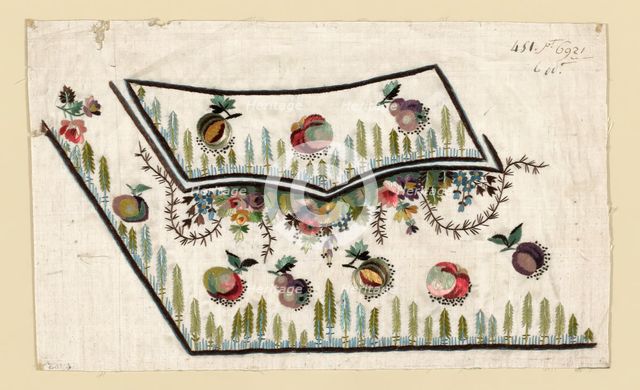 Salesman's Sample (Waistcoat Pocket), France, 1780/90. Creator: Unknown.