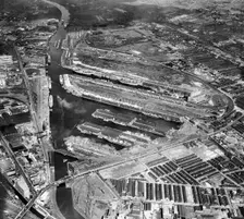 Salford Docks and Manchester Ship Canal, Salford, Greater Manchester, 1947 Artist: Aerofilms