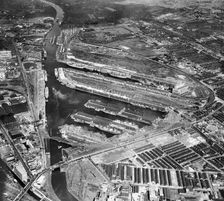 Salford Docks and Manchester Ship Canal, Salford, Greater Manchester, 1947 Artist: Aerofilms