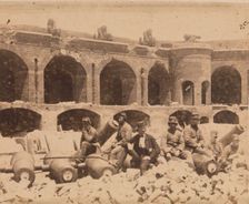 Salient with North-west Casemates, Fort Sumter, April 1861. Creator: J. M. Osborn