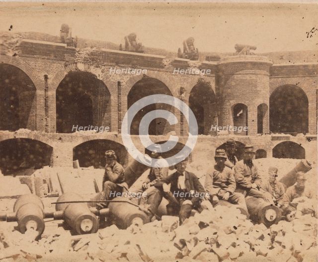 Salient with North-west Casemates, Fort Sumter, April 1861. Creator: J. M. Osborn.