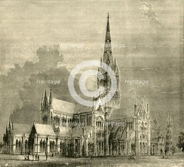 'Salisbury Cathedral', 1890.   Creator: Unknown.