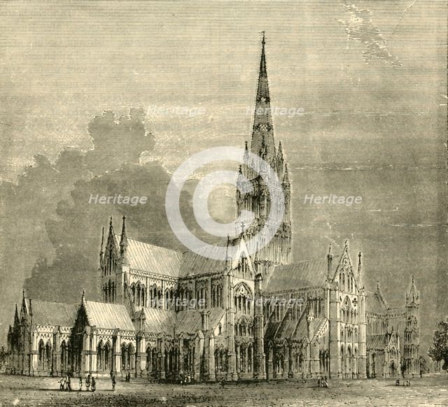 'Salisbury Cathedral', 1890.   Creator: Unknown.