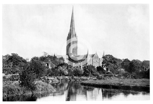 Salisbury Cathedral, 1901.Artist: London Stereotype Works
