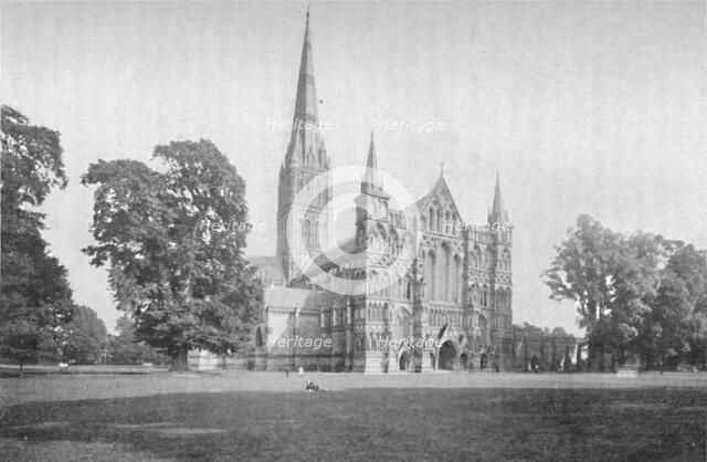 'Salisbury Cathedral', 1902. Artist: Unknown.