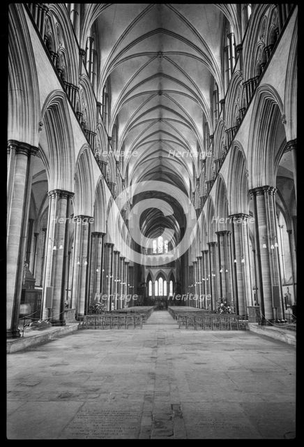 Salisbury Cathedral, The Close, Salisbury, Wiltshire, c1955-c1980. Creator: Ursula Clark.