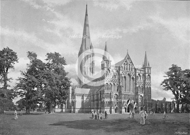 'Salisbury Cathedral: West Front', c1896. Artist: GW Wilson and Company.