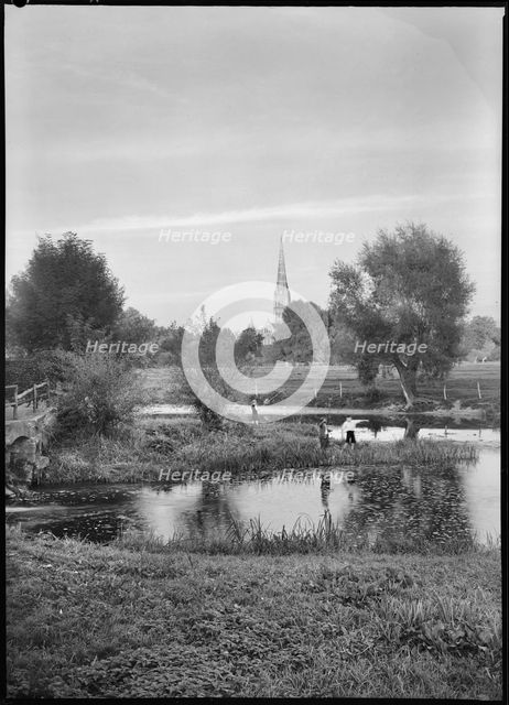 Salisbury Cathedral, Wiltshire, 1945-1960. Creator: Margaret F Harker.