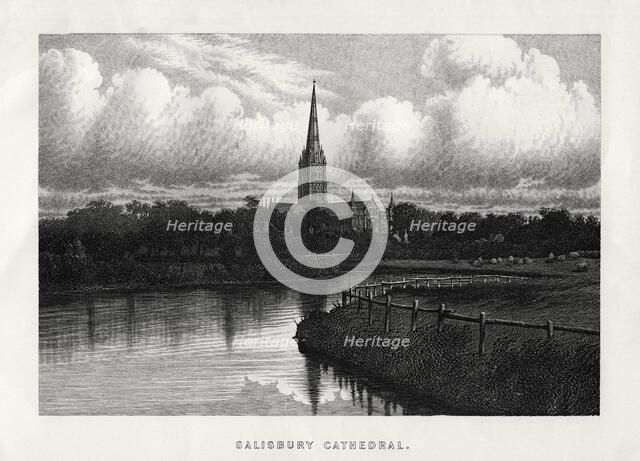 'Salisbury Cathedral', Wiltshire, England, 19th century. Artist: Unknown