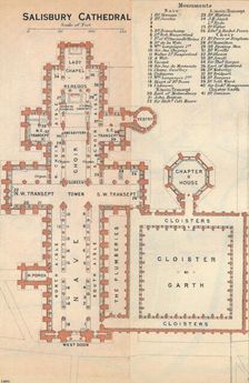 Salisbury Cathedral c20th Century. Artist: John Bartholomew