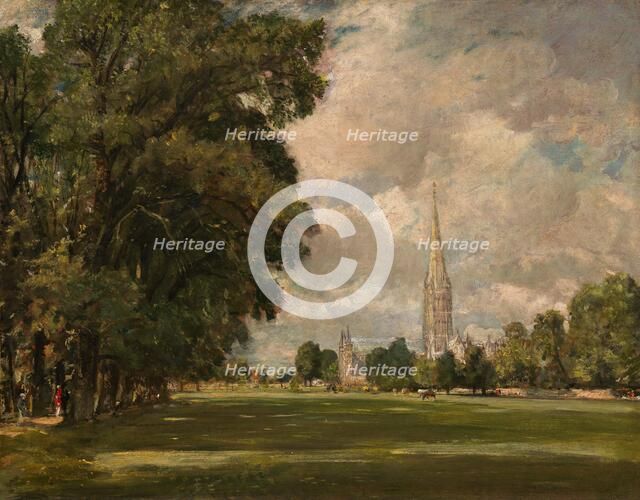 Salisbury Cathedral from Lower Marsh Close, 1820. Creator: John Constable.