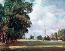 Salisbury Cathedral from Lower Marsh Close 1820. Artist: John Constable