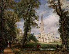 Salisbury Cathedral from the Bishop's Garden, 1826. Artist: Constable, John (1776-1837)