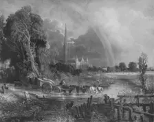 Salisbury Cathedral from the Meadows 1831, (1917)