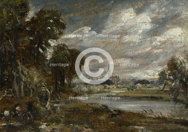 Salisbury Cathedral From The River Nadder, c1829. Creator: John Constable.