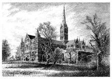 Salisbury Cathedral, from the South West 1895