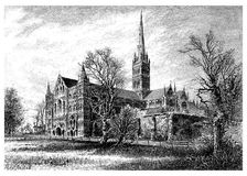 Salisbury Cathedral, from the South West 1895